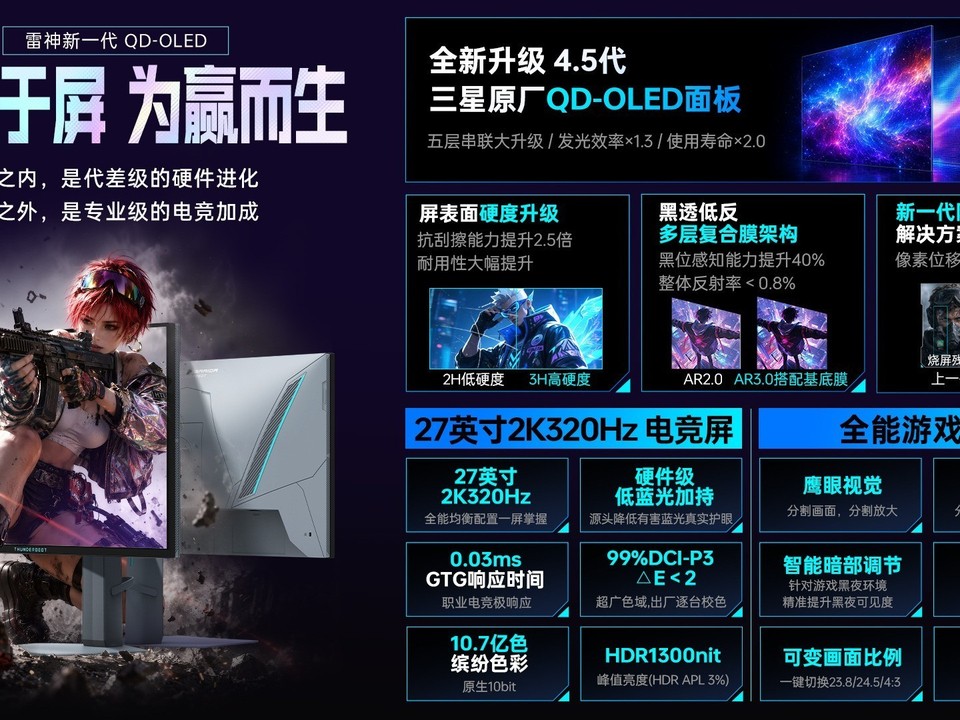 雷神赛事级电竞显示器亮相北京核聚变