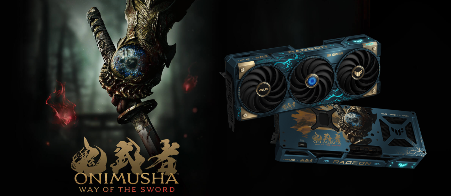 华硕推出 TUF Gaming Radeon RX 9070 XT《鬼武者：剑之道》特别版显卡：蓝金外观，附赠游戏兑换码