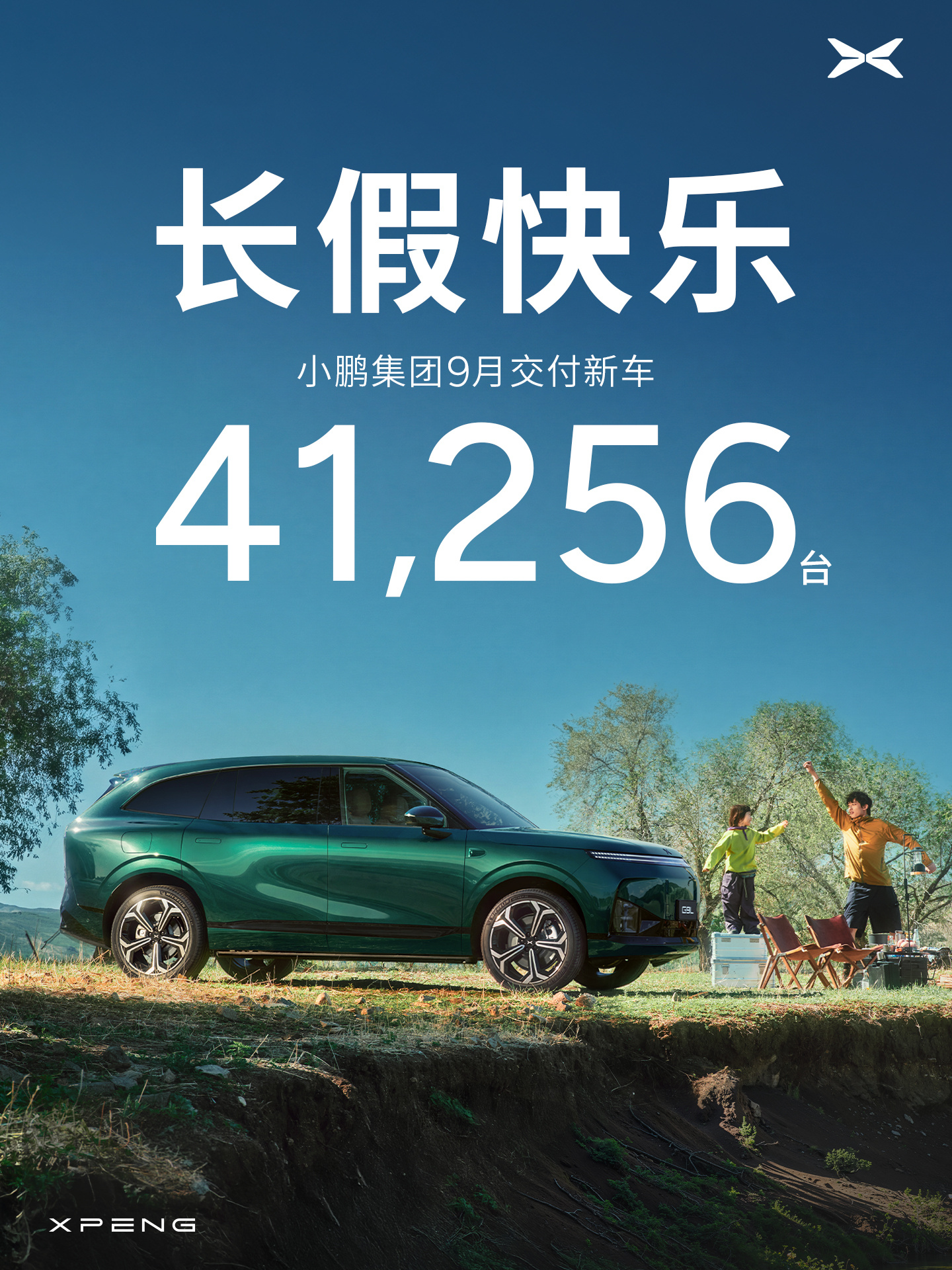 小鹏汽车 9 月交付新车 41256 台，环比增长 5 %