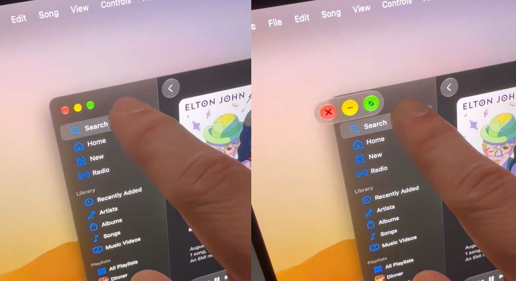 初探苹果 macOS 27 触控体验：窗口“红绿灯”按钮会变大