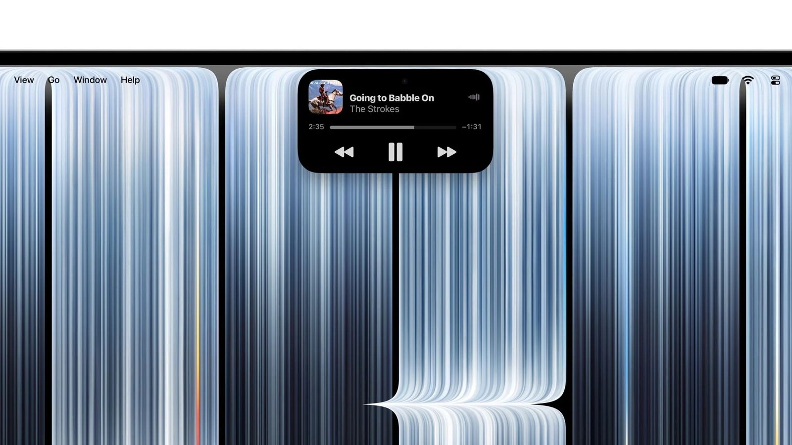 苹果首度为 Mac 引入灵动岛：支持显示音乐播放、实时活动等，Siri AI 多了个入口