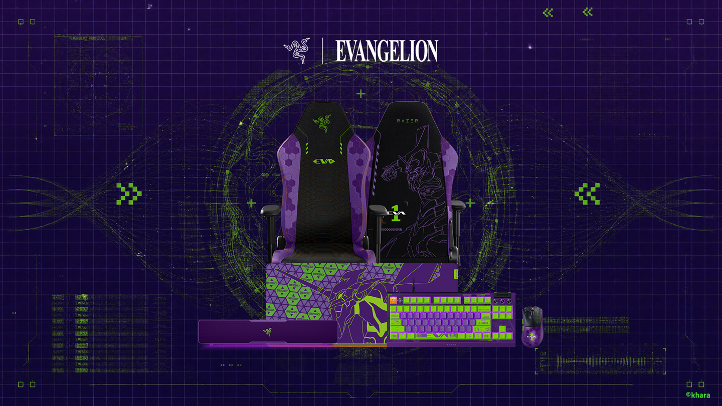 雷蛇发布《EVA》初号机联名，覆盖鼠标、键盘、音箱、鼠标垫、电竞椅
