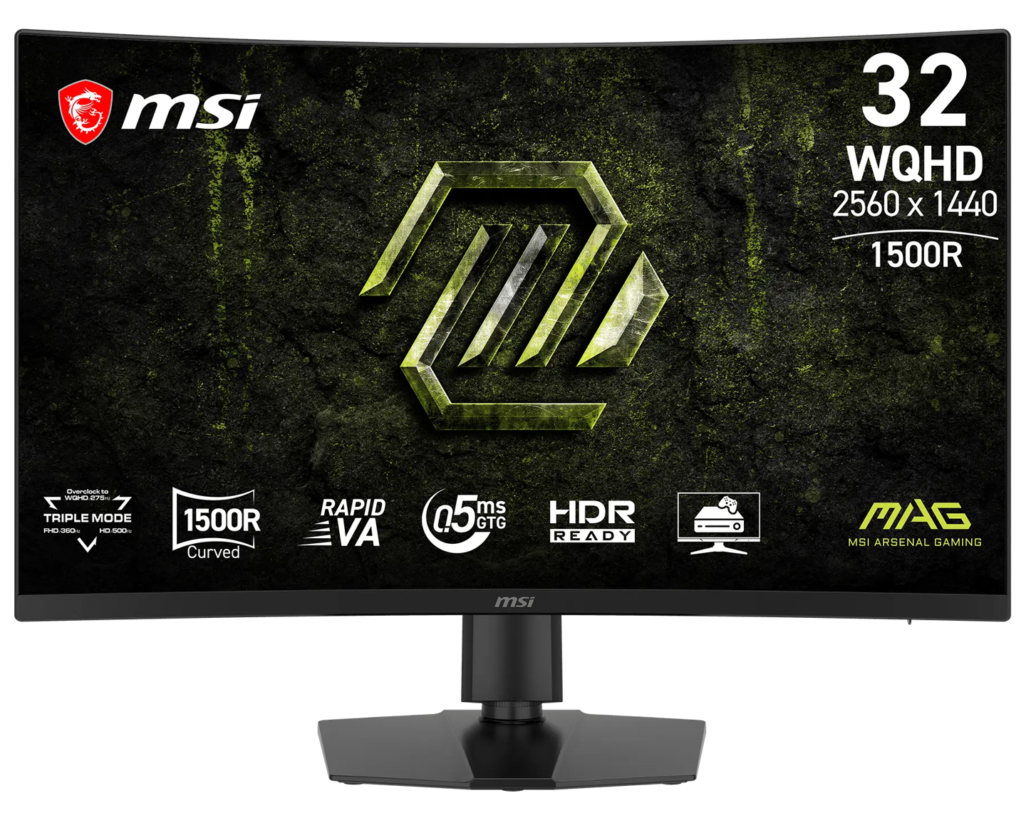 微星推出三模曲面 VA 显示器 MAG 325CQPD27，支持 WQHD 275Hz