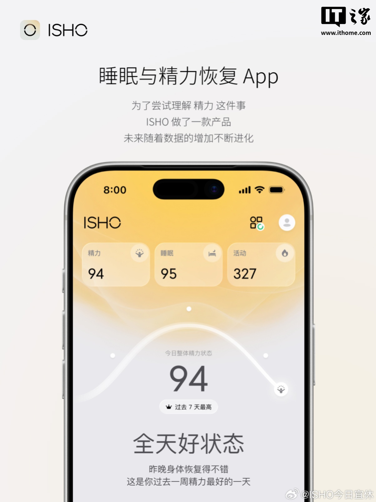 今日宜休 ISHO App 正式上线，王腾宣布会在未来两三个月开放更多品牌硬件生态产品接入