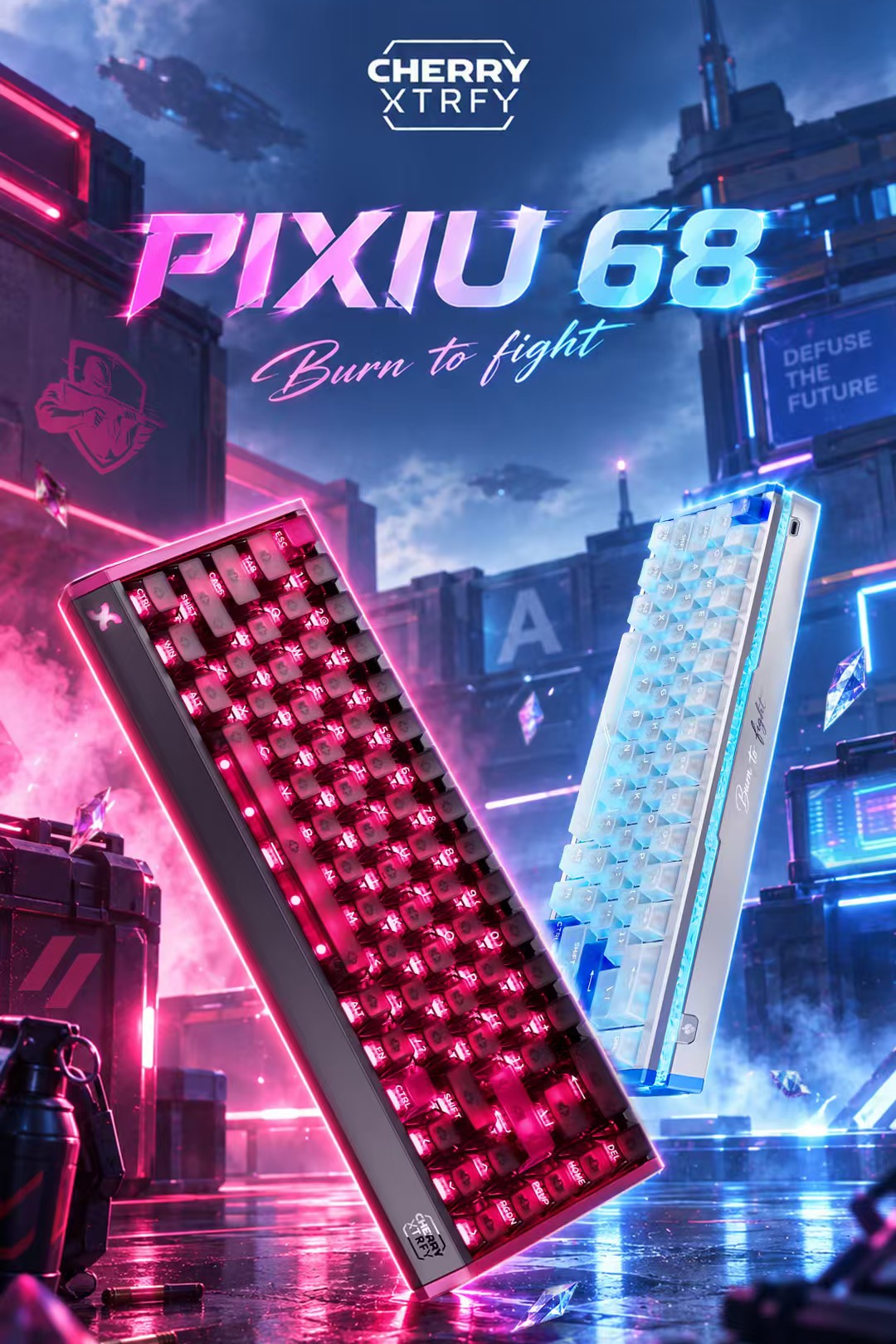 CHERRY XTRFY 推出磁轴键盘 PIXIU68：16kHz 回报率，799 元