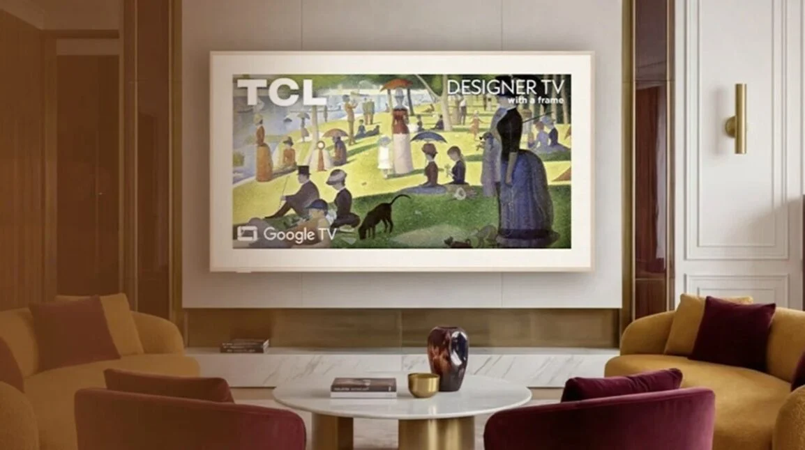 挑战三星 The Frame 系列：TCL 推出超薄艺术电视，厚 2.8 厘米、贴墙融入家居装饰