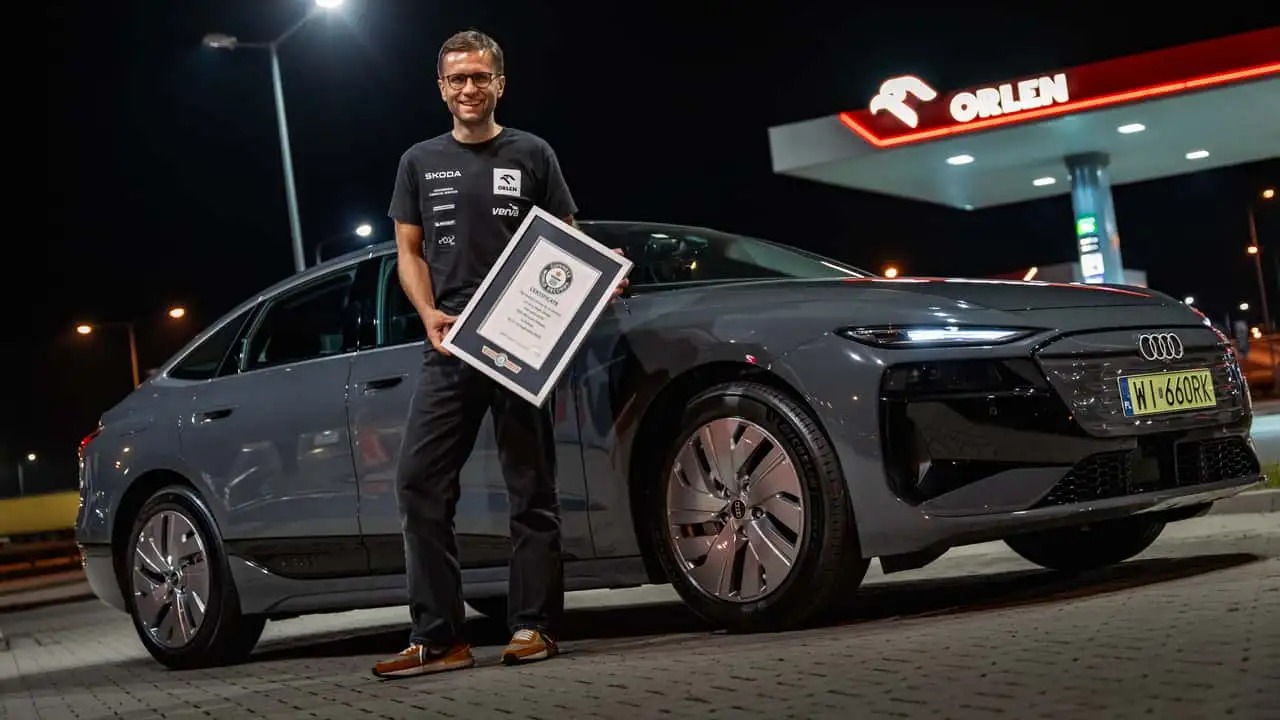 奥迪 A6 Sportback e-tron 单次充电行驶 1338 公里，创吉尼斯世界纪录