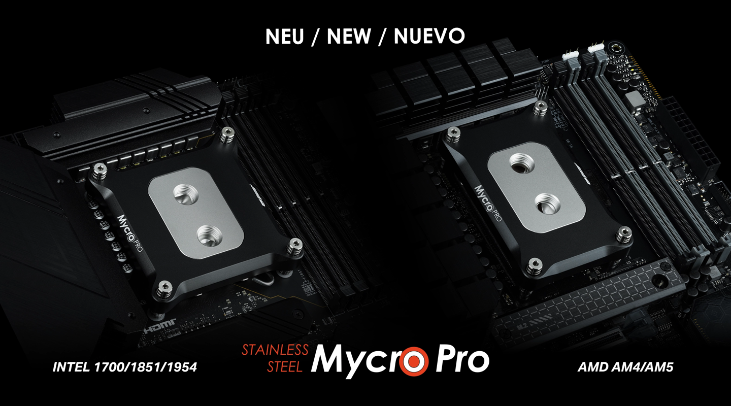 暴力熊推出不锈钢版 Mycro Pro 处理器分体冷头，英特尔款支持 LGA1954