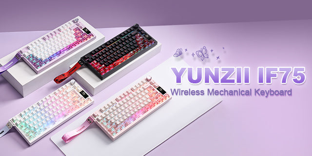 YUNZII 推出 IF75 三模机械键盘：PBT + PC 双拼键帽，集成 TFT 彩屏