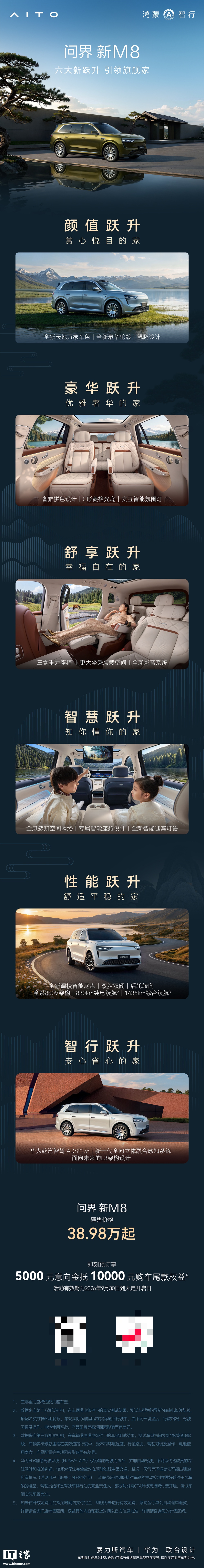 鸿蒙智行问界新 M8 开启预售：华为乾崑智驾 ADS 5、面向未来的 L3 架构设计，38.98 万元起